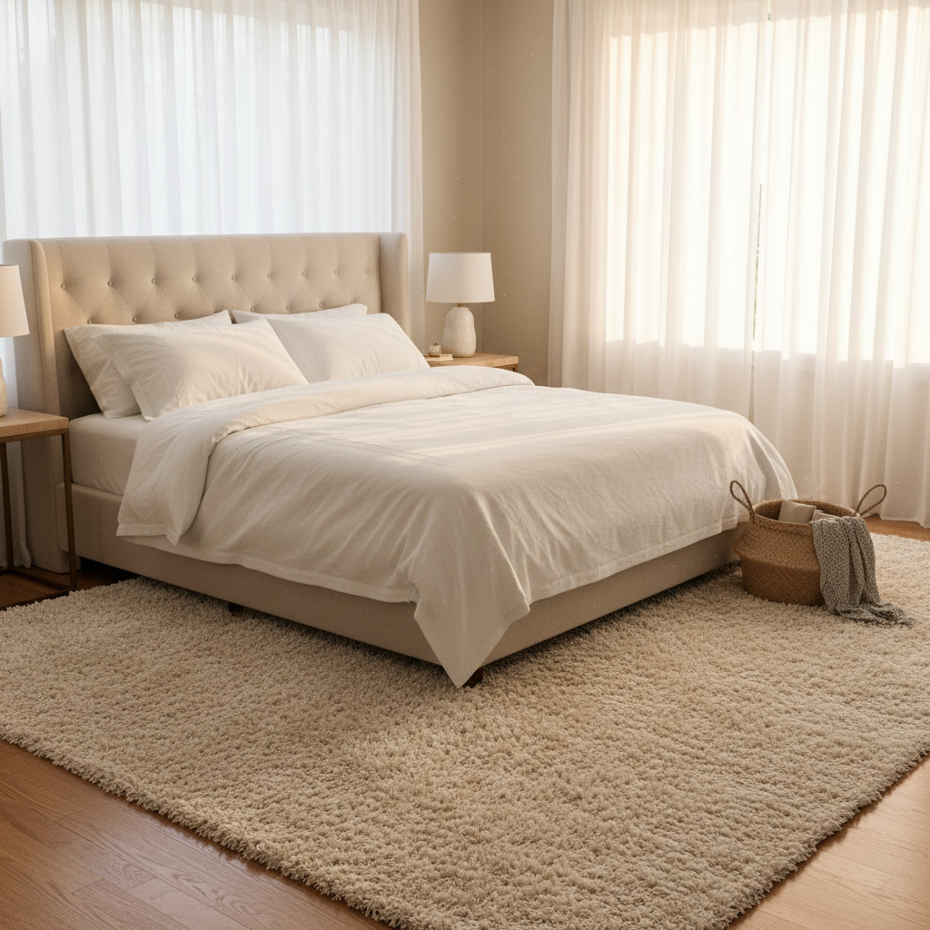 Fluffy Shaggy Area Rugs for Bedroom Sizing Decoded: How to Pick the Right Pile and Dimensions for Small Bedrooms, King-Sized Beds, and Kids' Rooms