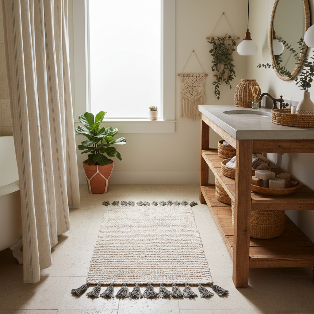 From Bare Bathroom Floor to Boho Sanctuary: A Step-by-Step Absorbent Bath Rugs with Tassels Guide for Home Decorators