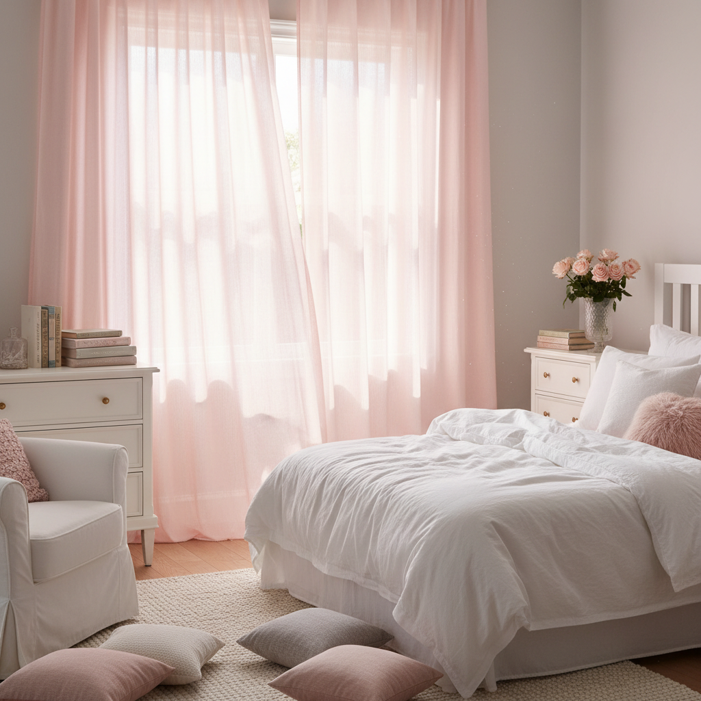 The Real Difference Between Sheer and Light-Filtering Pink Curtains — And Which One Fits Your Girl's Room