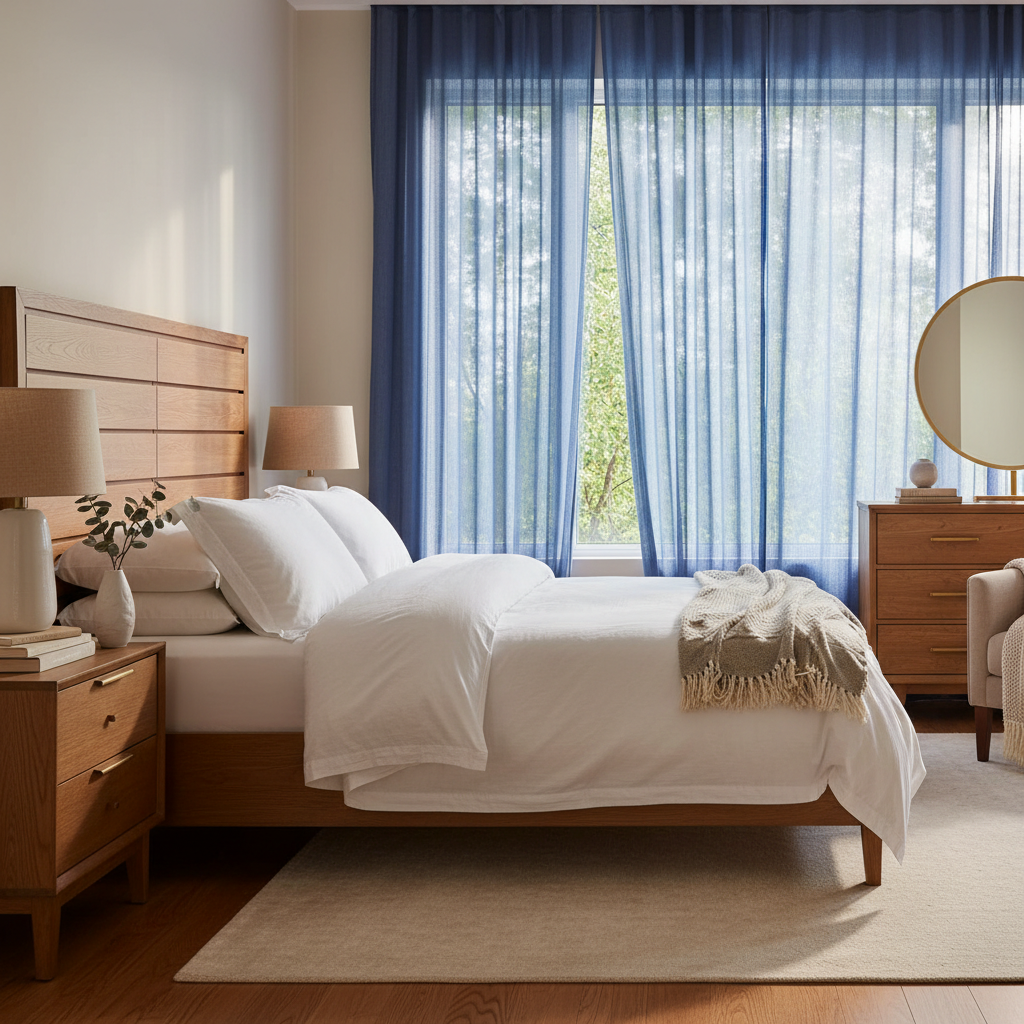 From Bare Windows to a Dreamy Retreat: A Step-by-Step Royal Blue Sheer Curtains Guide for Bedroom Windows