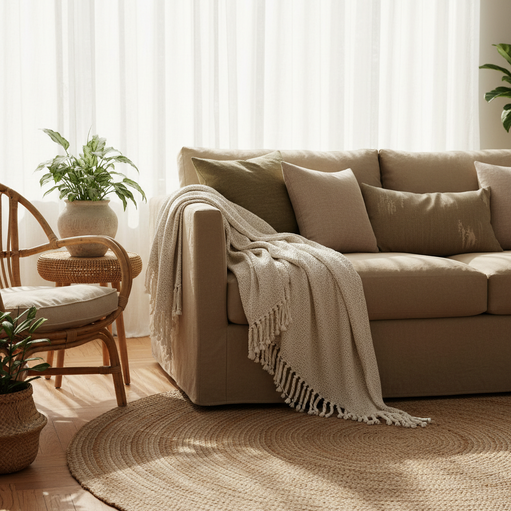 Boho Cotton Throw Blankets for Bed and Sofa: A Room-by-Room Guide to Styling Cozy Layers All Year