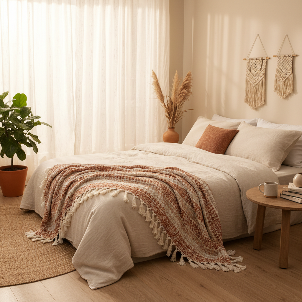 Small Space, Big Impact: How to Use Boho Throw Blankets in a Cozy Bedroom or Living Room