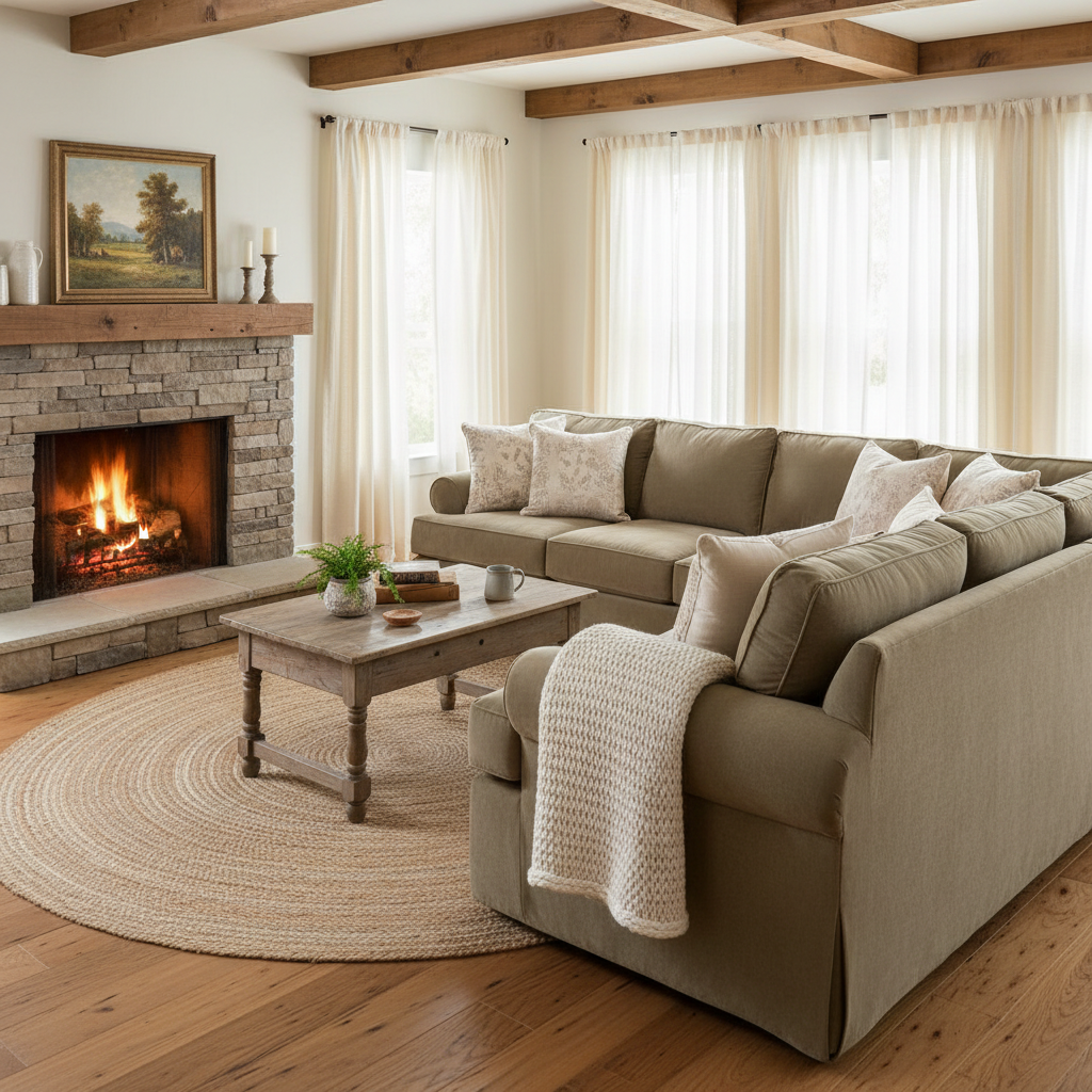 The Real Difference Between Universal Fit and Custom-Cut Farmhouse Sofa Slipcovers for Sectional Couches — And Which One Fits Your Living Room