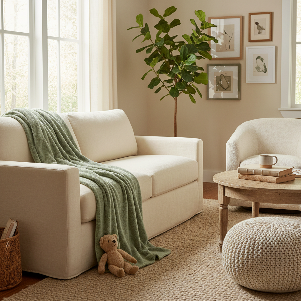 Beyond Color: What Really Matters When Choosing a Soft Sage Green Throw Blanket for Your Kid's Couch