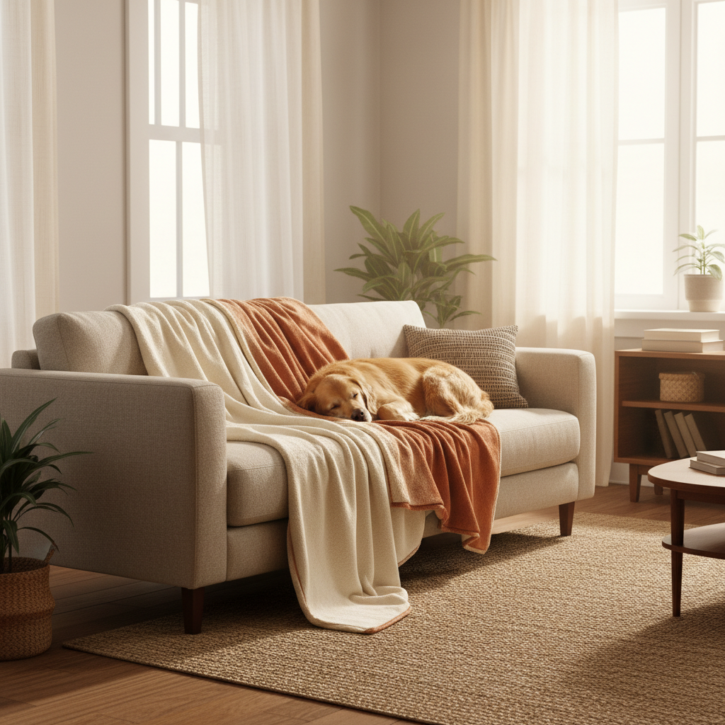 One Blanket, Two Surfaces: How to Pick a Waterproof Pet Blanket Cover for Couch and Bed Without Guessing