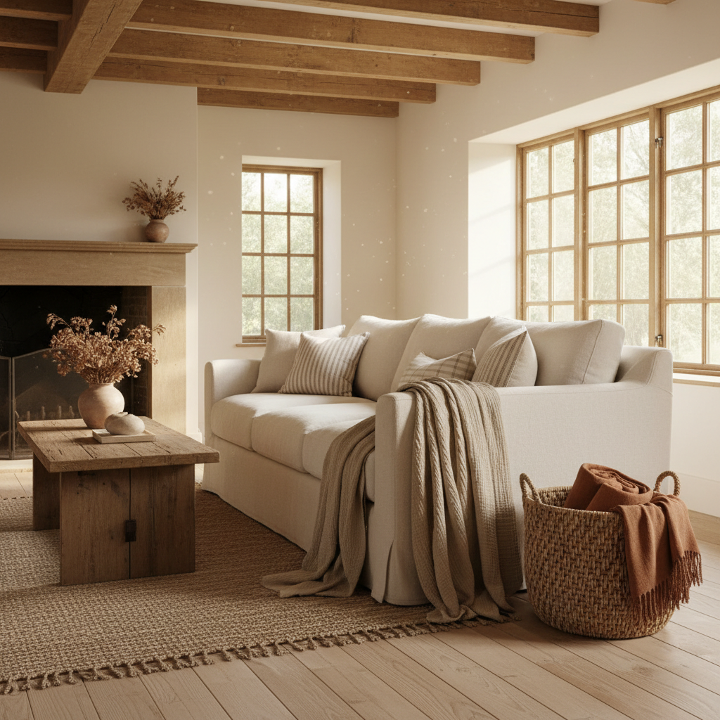 Small Space, Big Impact: How to Use Farmhouse Throw Blankets in a Cozy Living Room