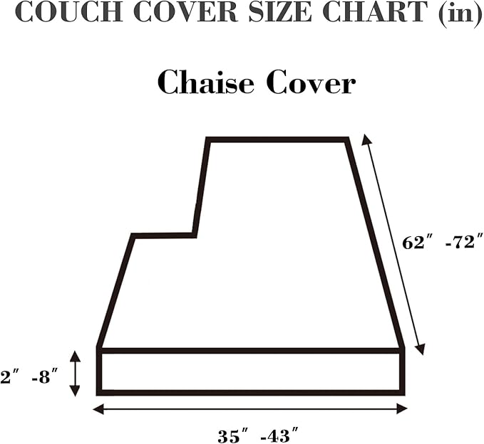 Sofa Covers Couch Covers for Sofa Pet Friendly Couch Cushion Covers Universal Sofa Covers Washable Stretch Slipcovers for Sectional Sofa (Texture Brown, Chaise Cover)