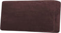 H.VERSAILTEX Velvet Stretch Individual Couch Cushion Cover Plush Cushion Slipcover for Loveseat Sofa Cushion Furniture Protector Seat Cushion Sofa Cover (1 Piece Sofa Cushion Cover, Brown)