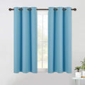 NICETOWN Blackout Draperies Curtains for Kids Room, Window Treatment Thermal Insulated Solid Grommet Blackout Drape Panels for Bedroom (Set of 2, 42 by 54 Inch, Teal Blue)