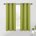 NICETOWN Blackout Curtain Panels for Bedroom, 2 Panels, Fresh Green, W42 x L40-inch, Thermal Insulated Grommet Top Blackout Draperies and Drapes for Basement