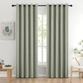 MIULEE Room Darkening Curtains Thermal Insulated Drapes Solid Window Treatment Set Grommet Top Light Blocking Blackout Curtain for Living Room/Bedroom 2 Panels 72 x 84 inch Sage Green