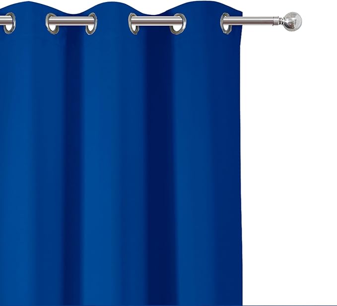 LEMOMO Blackout Curtains 52 x 120 Inch Long Royal Blue Curtains Set of 2 Panels Room Darkening Curtains for Bedroom and Living Room