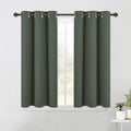 NICETOWN Short Blackout Curtains Noise Reducing, Thermal Insulated and Privacy Room Darkening Drape Panels for Boy's Guest Room Door Small Short Window (Dark Mallard, 2 Panels, W42 x L45 -Inch)