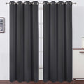 LEMOMO Blackout Curtains 52 x 84 inches Long Dark Grey Curtains Set of 2 Panels Thermal Insulated Room Darkening Curtains for Bedroom