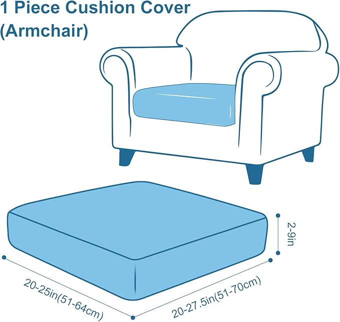 Smiry Printed Couch Cushion Covers, Stretch Soft Couch Covers for Sofa, Washable Non-Slip Sofa Slipcover Furniture Protector for Indoor and Outdoor (1 Pack, Red with White)