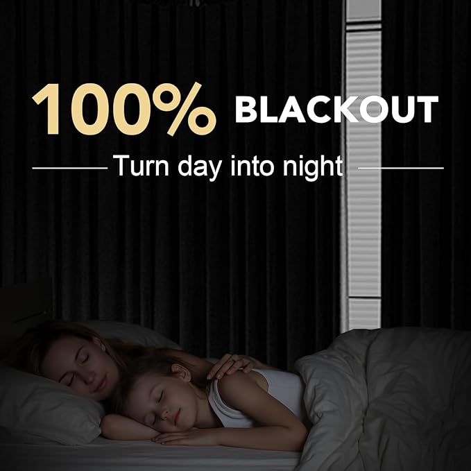 H.VERSAILTEX 100% Blackout Curtains for Bedroom Thermal Insulated Linen Textured Curtains Heat and Full Light Blocking Drapes Living Room Curtains 2 Panel Sets, Glacier Gray, 42x63 Inch