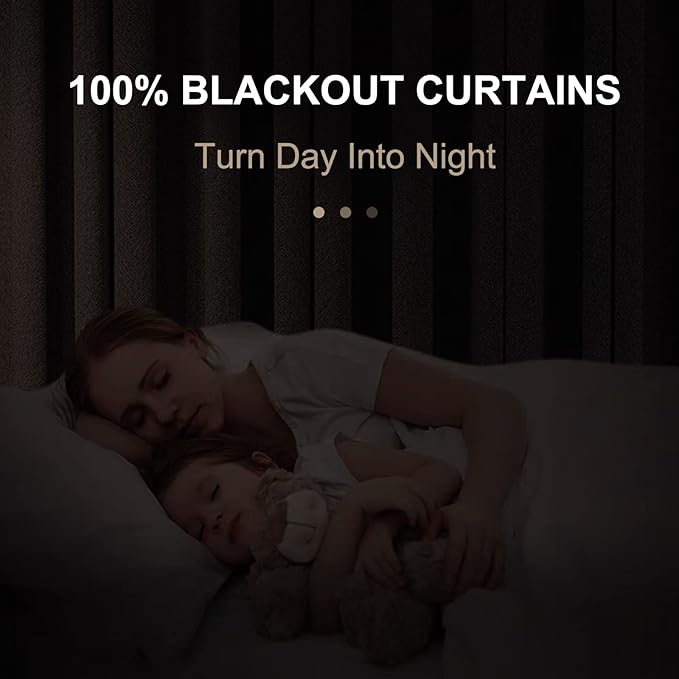 100% Blackout Shield Linen Blackout Curtains for Bedroom 96 Inches Long, Back Tab/Rod Pocket Living Room Drapes, Thermal Insulated Blackout Curtains 1 Panel Set, 100" W x 96" L, Sage