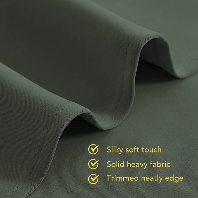 NICETOWN Shack Blackout Curtains 54 inches Long, Thermal Insulated and Privacy Room Darkening Drape Panels for Boy's Guest Room Door Small Short Window (Dark Mallard, 2 Panels, W42 x L54 -Inch)
