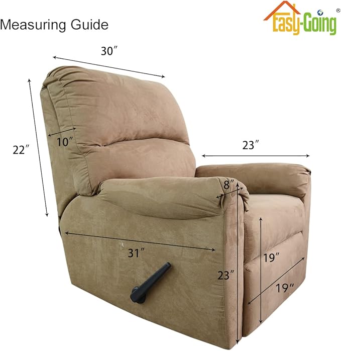 Easy-Going Recliner Chair Slipcover Reversible Sofa Cover Water Resistant Couch Cover Furniture Protector with Elastic Straps for Pets Dog (Recliner, Ivory/Ivory)