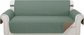 Reversible Oversized Sofa Covers Couch Cover Furniture Protector for Dogs Elastic Straps Water Resistant(XLSofa Greyish Green/Taupe)