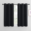 NICETOWN Blackout Curtain Panels for Bedroom, Black, 2 Panels, W29 x L30-inch, Thermal Insulated Grommet Top Blackout Draperies and Drapes for Basement