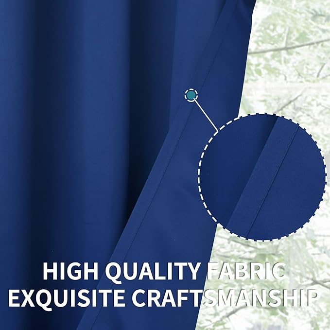 BGment Blackout Curtains for Bedroom - Grommet Thermal Insulated Room Darkening Curtains for Living Room, 38 x 54 Inch, 2 Panels, Royal Blue