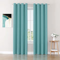 ChrisDowa Blackout Curtains 120 inches Long for Bedroom - 2 Panels Set Grommet Thermal Insulated Room Darkening Curtains for Living Room (Aqua, 52 x 120 Inch)