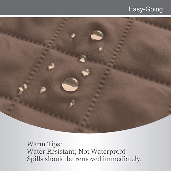 Easy-Going Reversible Couch Cover for 3 Cushion Couch Sofa Cover for Dogs Water Resistant Furniture Protector Cover with Foam Sticks Elastic Straps for Pet Cat (Sofa, Brown/Brown)