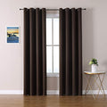 ChrisDowa Grommet Blackout Curtains for Bedroom and Living Room - 2 Panels Set Thermal Insulated Room Darkening Curtains (Brown, 52W x 95L)
