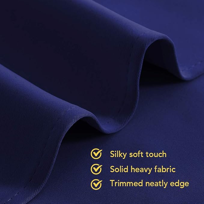 NICETOWN Room Darkening Draperies Window Curtain Panels, Royal Blue, 2 Panels, W60 x L84 -inch, Thermal Insulated Grommet Room Darkening Curtains for Bedroom