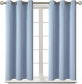 BGment Blackout Curtains for Bedroom - Grommet Thermal Insulated Room Darkening Curtains for Living Room, Set of 2 Panels (38 x 54 Inch, Spa Blue)
