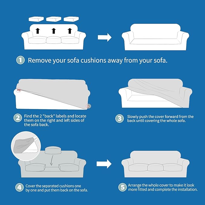 XINEAGE 2026 New 4 Pieces Couch Covers for 3 Cushion Couch Super Stretch Thick Soft Sofa Cover Anti Slip Sofa Slipcover Dogs Cats Furniture Protector (Coffee, 71"-91")