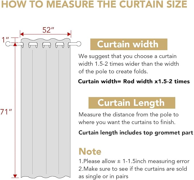 H.VERSAILTEX Living Room Linen Curtains Home Decorative Nickel Grommet Curtains Privacy Added Energy Saving Light Filtering Window Treatments Draperies for Bedroom, Dove, 2 Panels, 52 x 72 - Inch