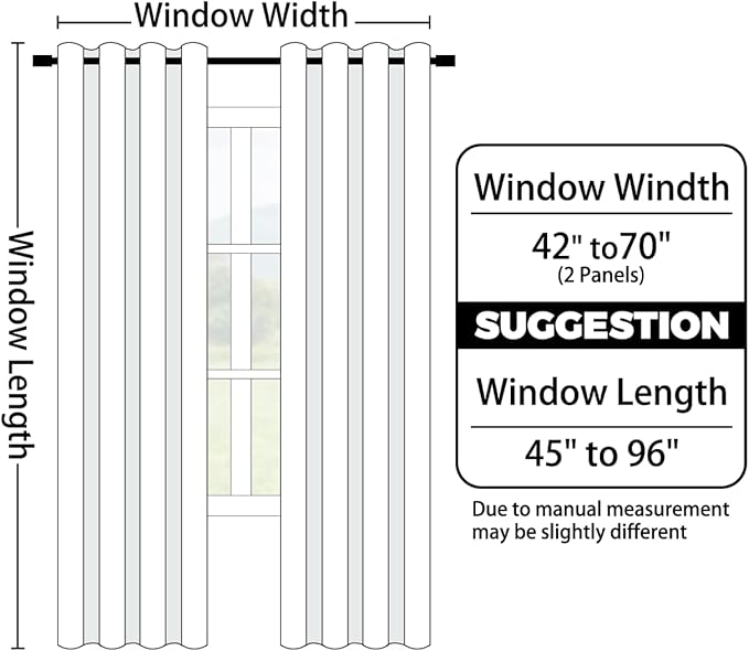 Yakamok Greyish White and Royal Blue Ombre Curtains,Light Blocking Curtains,Room Darkening Grommet Window Drapes for Bedroom(Royal Blue,52x63 Inch,2 Panels)