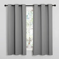 NICETOWN Silver Grey Thermal Insulated Grommet Blackout Curtains, Kids Window Drape Panel for Nursery, Privacy Short Curtains (2 Panels, W42 x L63 -Inch)