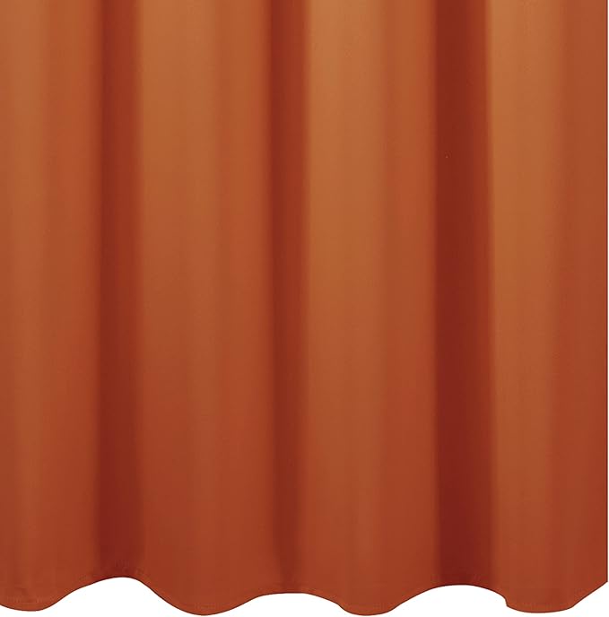 LEMOMO Orange Blackout Curtains 52 x 54 Inch Length/Set of 2 Curtain Panels/Thermal Insulated Room Darkening Blackout Curtains for Bedroom