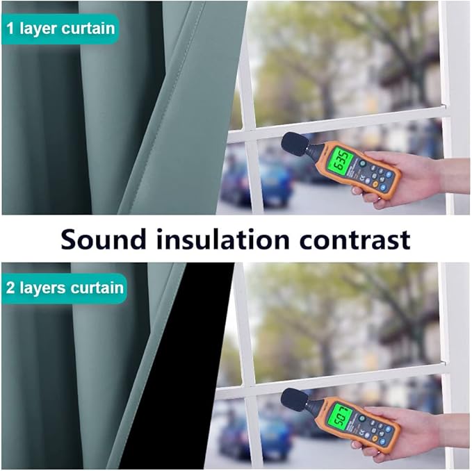 NICETOWN 100% Blackout Window Curtain Panels, Full Light Blocking Drapes with Black Liner for Nursery, 72-inch Drop Thermal Insulated Draperies (Aqua, 2 Pieces, 70-inch Wide Per Panel)