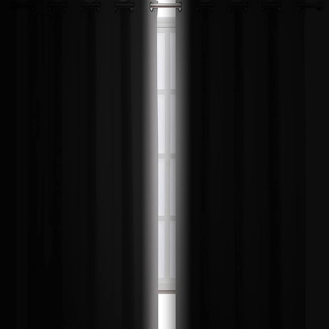 LEMOMO Light Grey Thermal Blackout Curtains/52 x 72 Inch/Set of 2 Panels Room Darkening Curtains for Bedroom