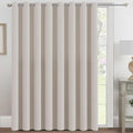 H.VERSAILTEX Blackout Patio Curtains 100 x 108 Inches for Sliding Door Extral Wide Blackout Curtain Panels Thermal Insulated Room Divider - Grommet Top, 9' Tall by 8.5' Wide - Natural