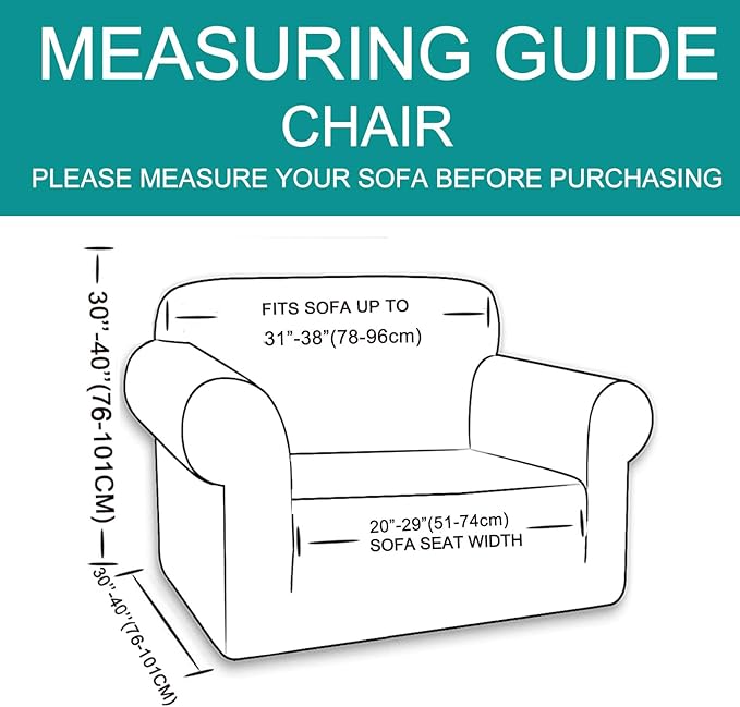 U-NICE HOME Recliner Chair Covers Stretch Couch Cover Sofa Cover Sofa Slipcover Furniture Protector for Chair Cover Pet Friendly(Armchair, Navy)