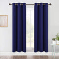 NICETOWN Living Room Blackout Draperies Curtains, Window Treatment Energy Saving Thermal Insulated Solid Grommet Blackout Draperies/Drapes (1 Pair, 42 by 72-Inch, Royal Blue)