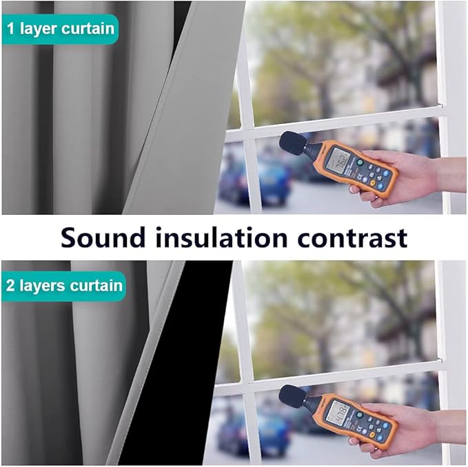 NICETOWN Full Shade Curtain Panels, Pair of Energy Smart & Noise Blocking Out Blackout Drapes for Dining Room Window, Thermal Insulated Guest Room Lined Window Dressing(Silver Grey, 42 x 72 inch)