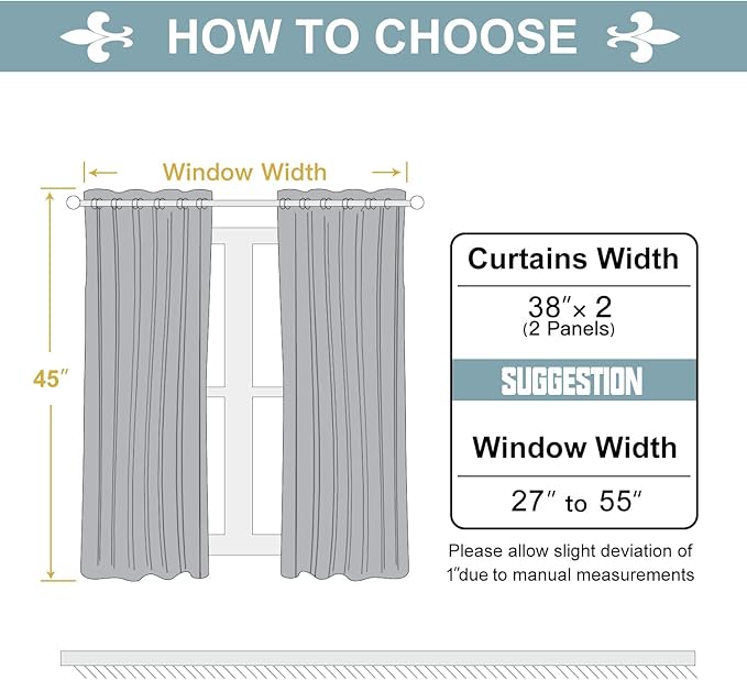 ChrisDowa Grommet Room Darkening Curtains for Bedroom and Living Room - 2 Panels Set Thermal Insulated Blackout Curtains (Mustard Yellow, 38W x 45L)