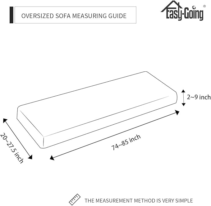 Easy-Going Stretch Cushion Cover Sofa Cushion Furniture Protector Sofa Seat Sofa Slipcover Sofa Cover Soft Flexibility with Elastic Bottom(Oversized Sofa Cushion, Silver Gray)