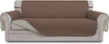Easy-Going Reversible Oversized Couch Cover for 3 Cushion Couch Sofa Cover for Dogs Water Resistant Furniture Protector Cover with Foam Sticks for Pet (Oversized Sofa, Brown/Beige)