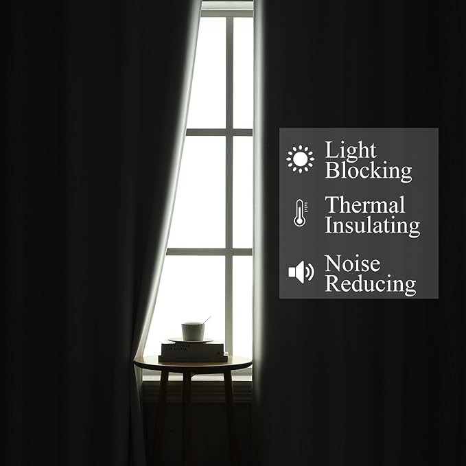 Estelar Textiler Lilac and Greyish White Ombre Blackout Curtains 90 Inch Length 2 Panels Set, Thermal Insulated Drapes for Bedroom,Full Light Blocking Grommet Gradient Curtains for Living Room,52Wx90L