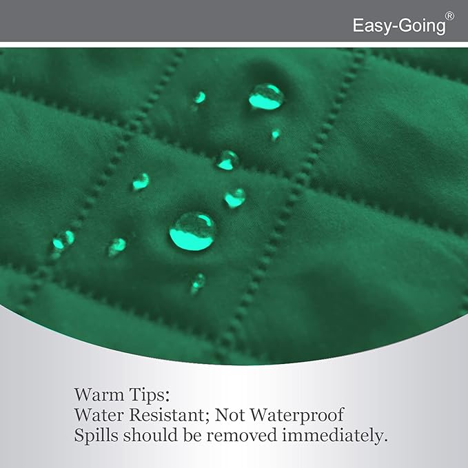 Easy-Going Reversible Couch Cover for 3 Cushion Couch Sofa Cover for Dogs Water Resistant Furniture Protector Cover with Foam Sticks Elastic Straps for Pet Cat (Sofa, Green/Christmas Red)