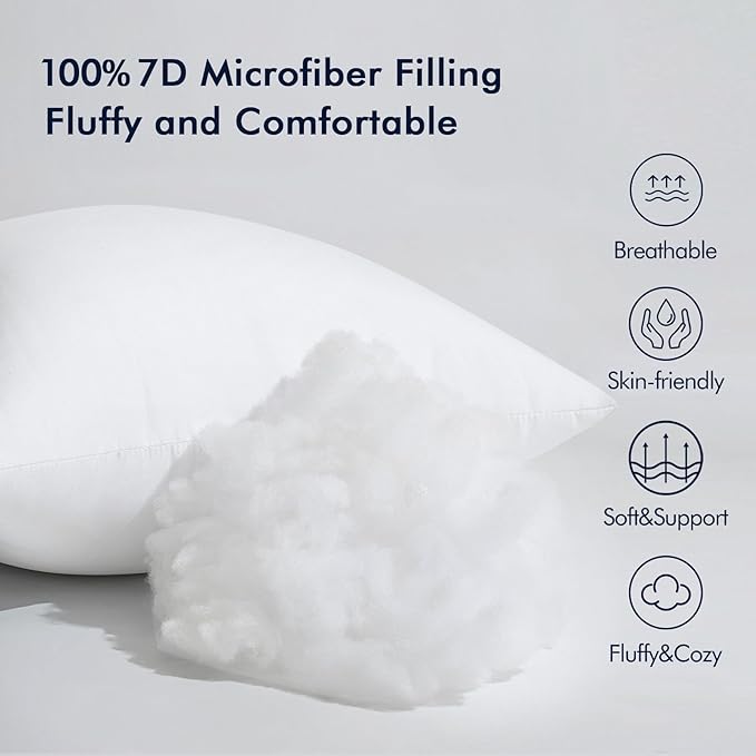 MIULEE Throw Pillow Insert Premium Pillow Stuffer Sham Rectangle for Decorative Cushion Bed Couch Sofa 17x17 Inch