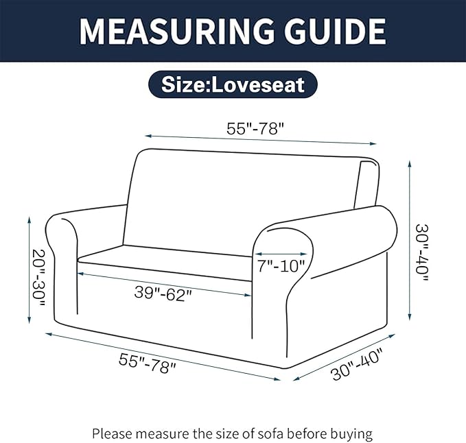 Cupuamon 2026 New Stretch Loveseat Sofa Slipcovers Couch Cover for 2 Cushion Furniture Protector Sofa Covers with Elastic Bottom Jacquard Fabric Small Checks for Pets, Kids - Peacock Blue