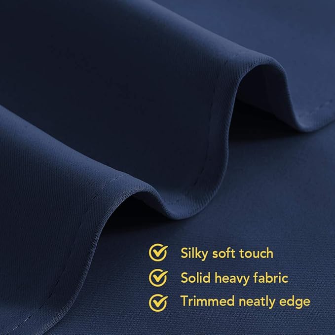 NICETOWN Blackout Curtain Panels, Navy, 1 Pair, 42 by 80-inch, Window Treatment Energy Saving Thermal Insulated Solid Grommet Blackout Drapes/Draperies